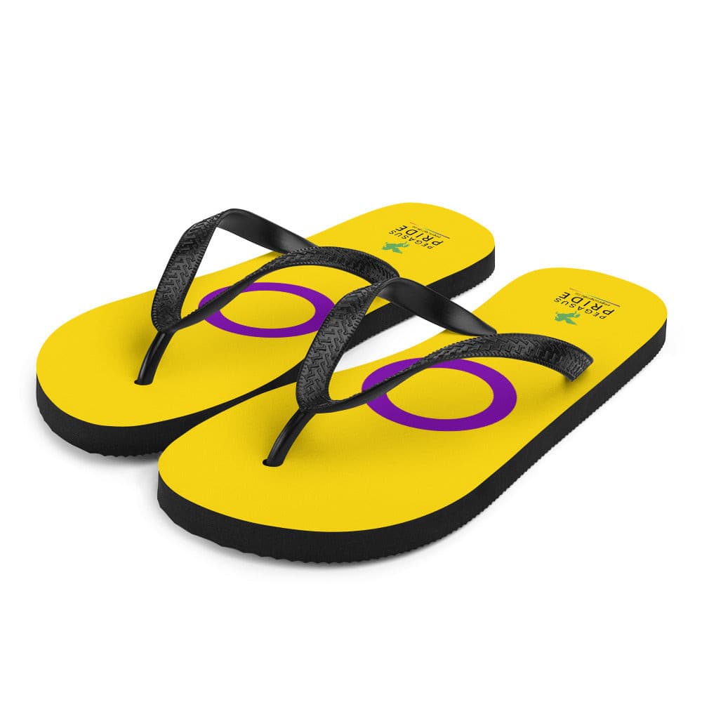 Intersex Pride Flag Flip-Flops Sandals sublimation-flip-flops-white-front-left-640941e5afb3e