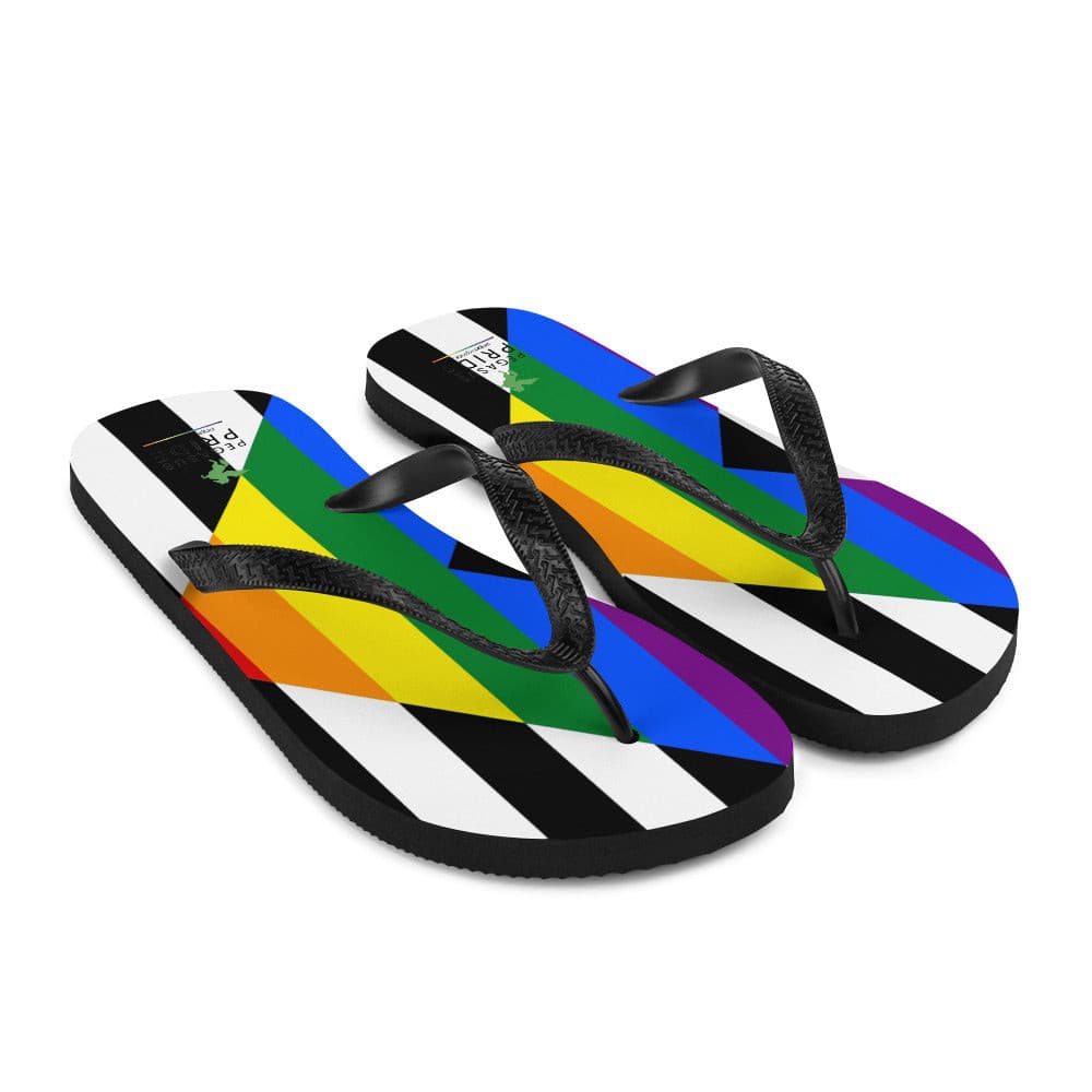 Straight Ally Pride Flag Flip-Flop Sandals sublimation-flip-flops-white-front-right-6409406dbd4b7