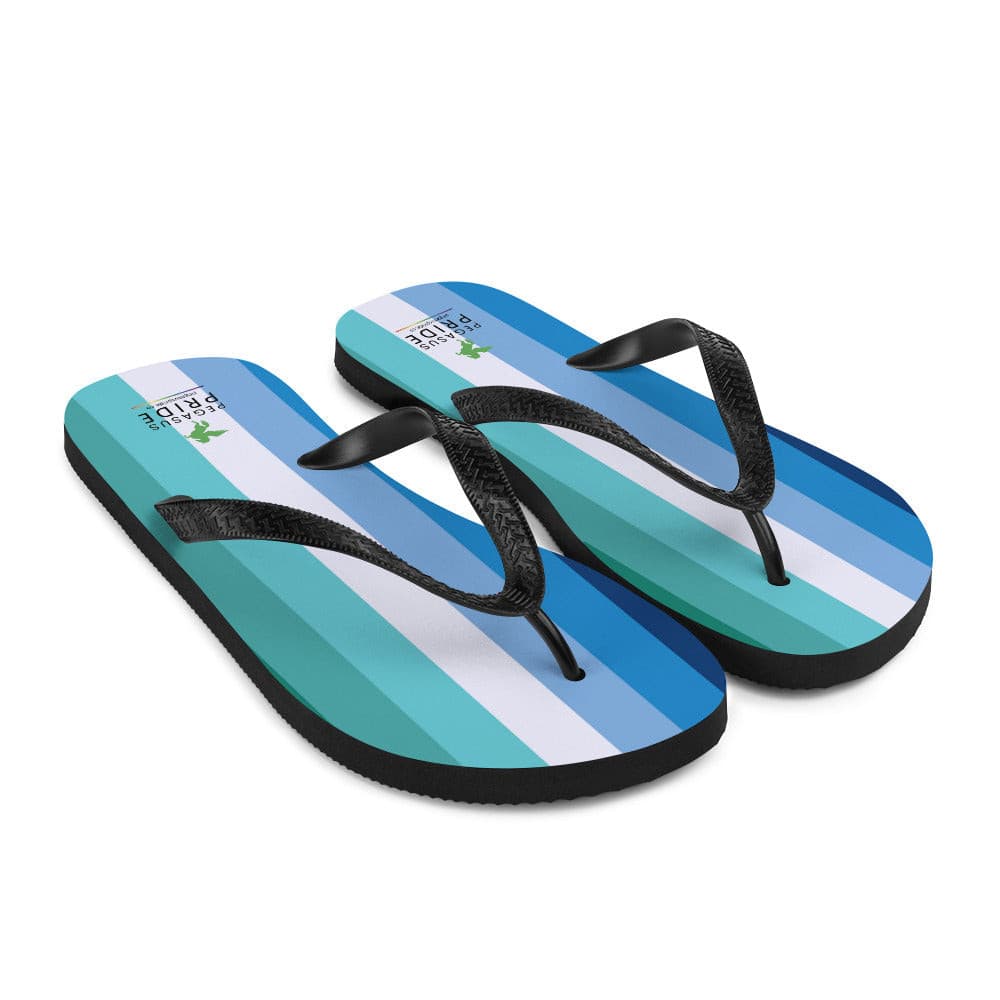 Gay MLM Vincian Pride Flag Flip-Flop Sandals sublimation-flip-flops-white-front-right-64094111c15ba