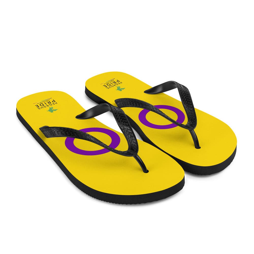 Intersex Pride Flag Flip-Flops Sandals sublimation-flip-flops-white-front-right-640941e5afd12