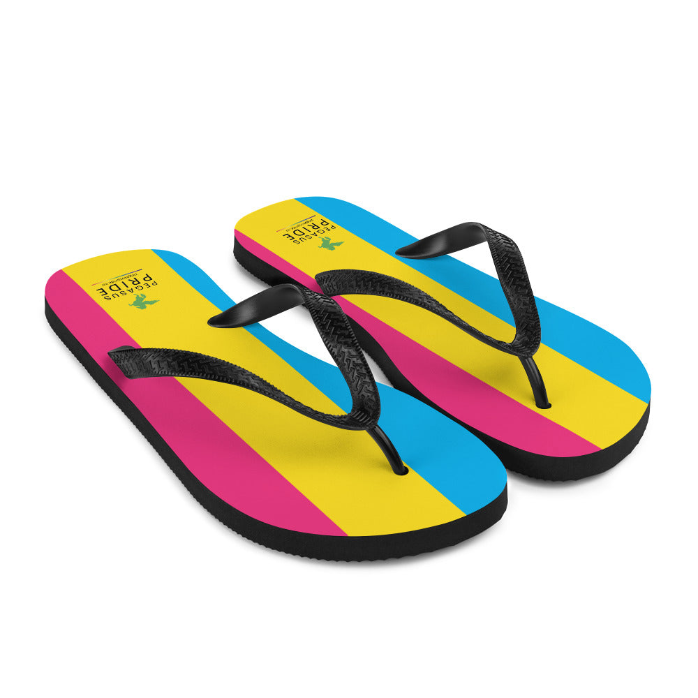 Pansexual Pan Pride Flag Flip-Flops Sandals sublimation-flip-flops-white-front-right-640942ffddd08