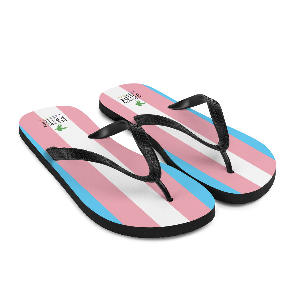 Transgender Trans Pride Flag Flip-Flop Sandals sublimation-flip-flops-white-front-right-640943c1ce50c