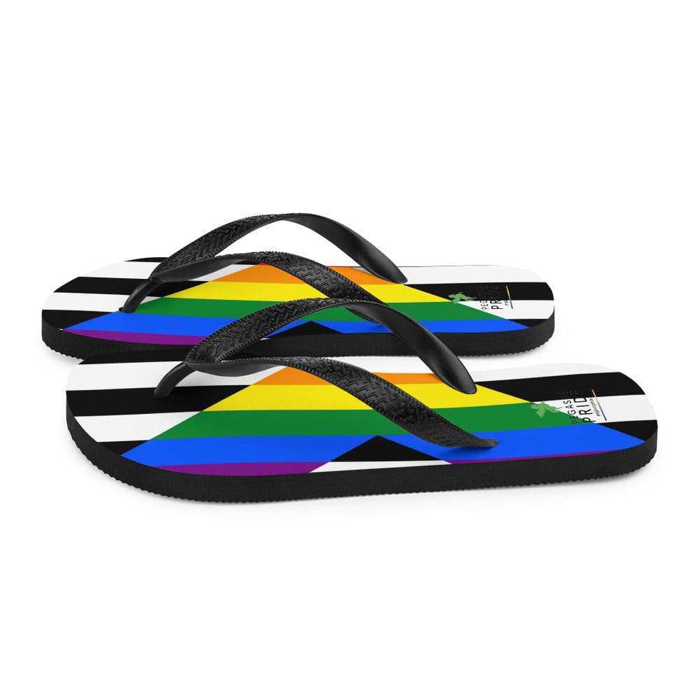 Straight Ally Pride Flag Flip-Flop Sandals sublimation-flip-flops-white-left-6409406dbd3f6