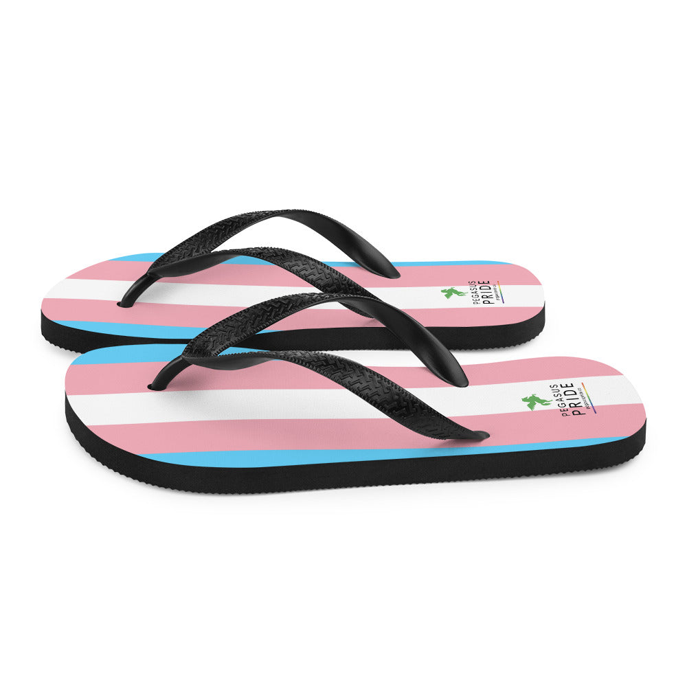 Transgender Trans Pride Flag Flip-Flop Sandals sublimation-flip-flops-white-left-640943c1ce3b4