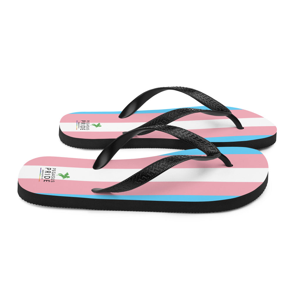 Transgender Trans Pride Flag Flip-Flop Sandals sublimation-flip-flops-white-right-640943c1ce472