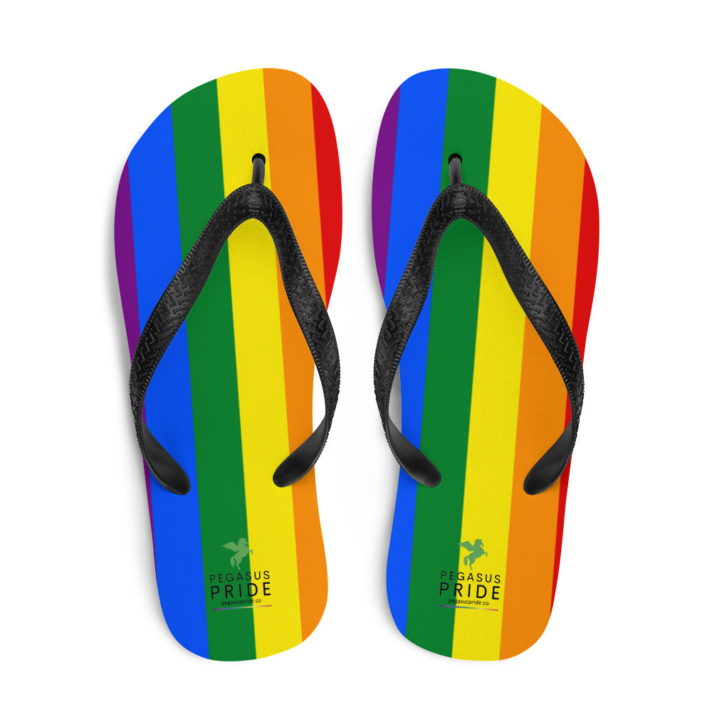 LGBTQ Pride Flag Flip-Flops Sandals Pride sublimation-flip-flops-white-top-6408a8f7beed8