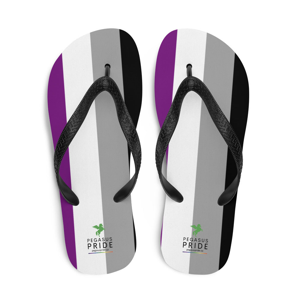 Asexual Ace Pride Flip-Flops Asexual sublimation-flip-flops-white-top-64093fbf72a14