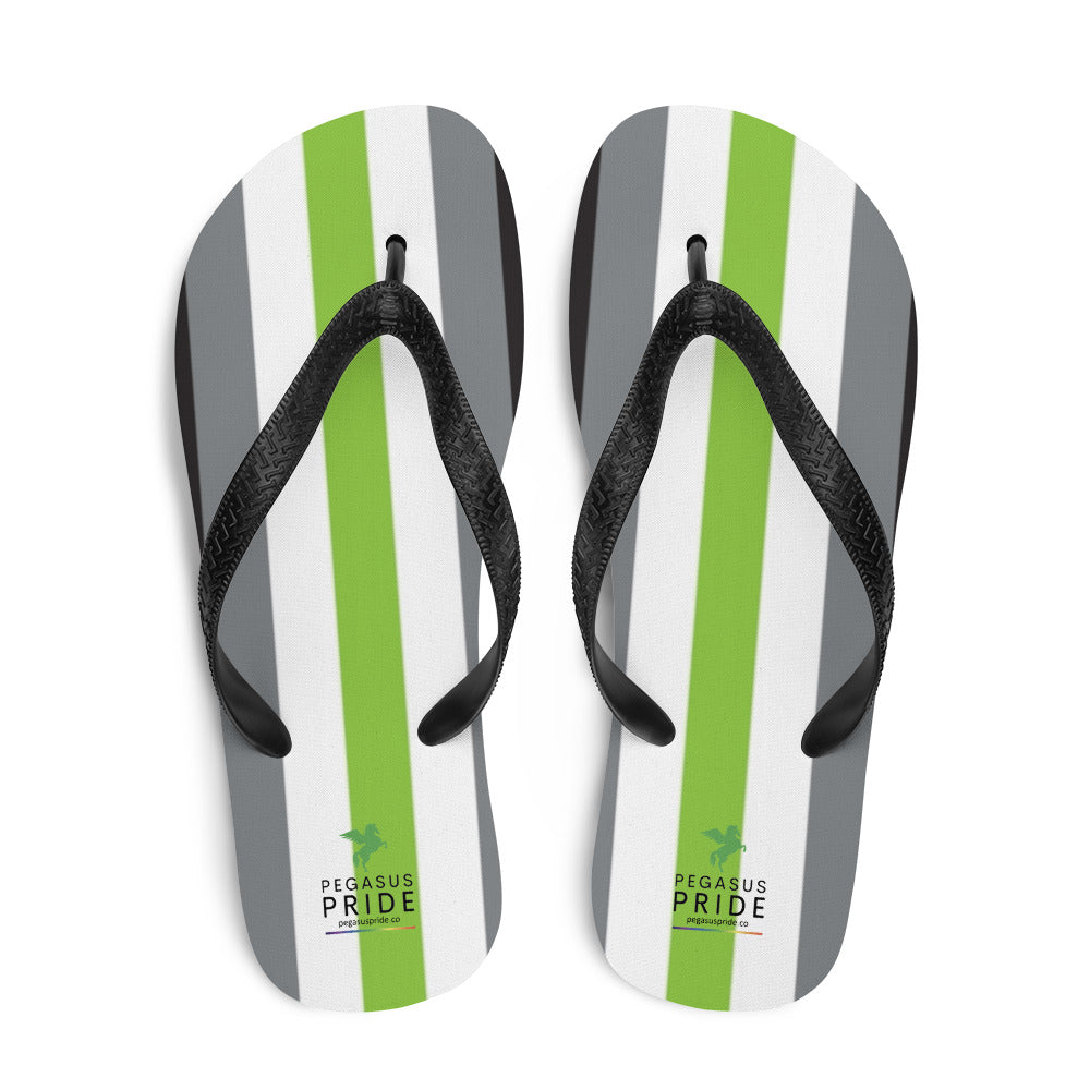 Agender Pride Flag Flip-Flop Sandals Agender sublimation-flip-flops-white-top-64094006935b3