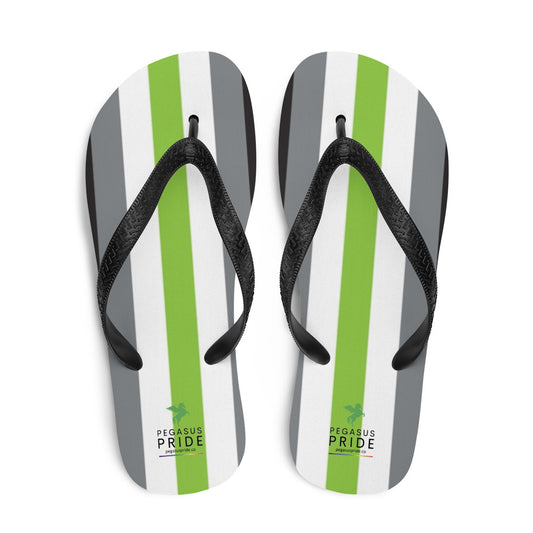 Agender Pride Flag Flip-Flop Sandals Agender sublimation-flip-flops-white-top-64094006935b3