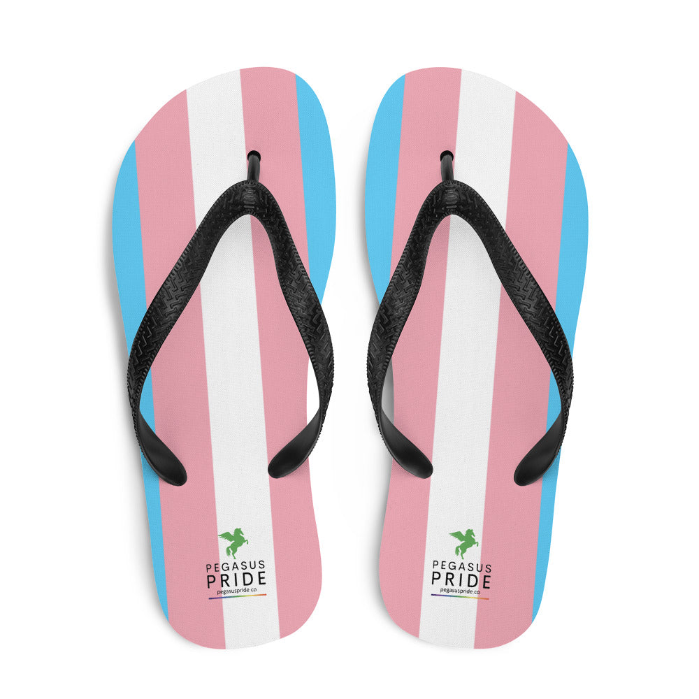 Transgender Trans Pride Flag Flip-Flop Sandals Transgender Multi sublimation-flip-flops-white-top-640943c1c9cc9