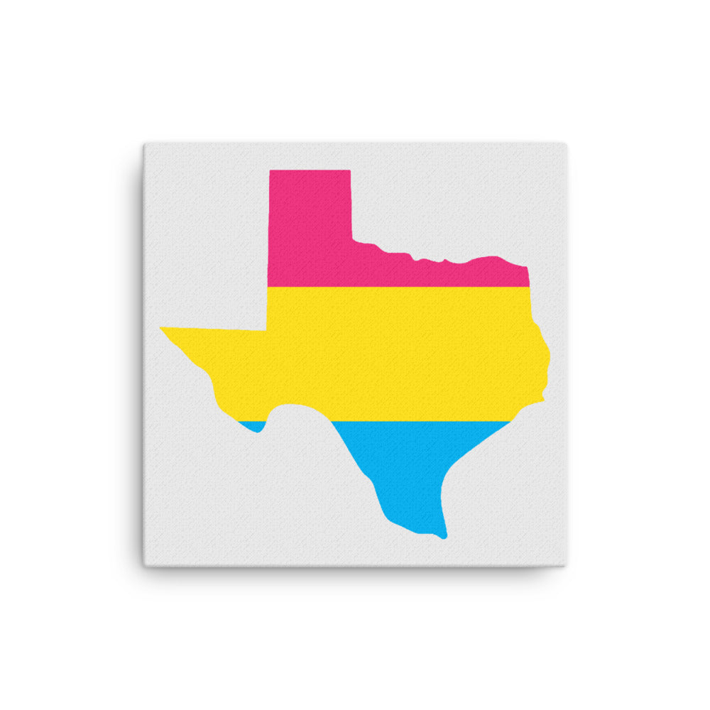 Texas Pansexual Pan Pride Canvas Wall Art 12in×12in Pansexual Texas thin-canvas-_in_-12x12-front-638ced99f007e