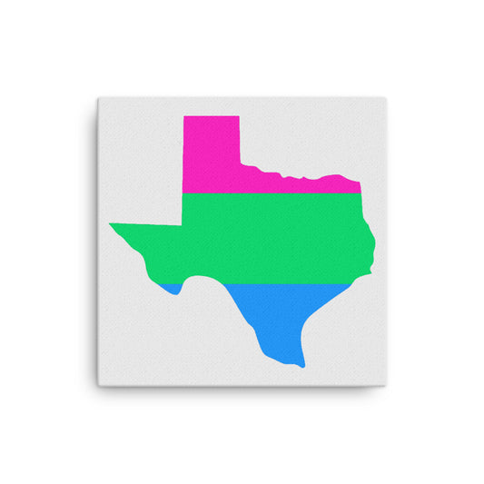 Texas Polysexual Poly Pride Canvas Wall Art 12in×12in Polysexual Texas thin-canvas-_in_-12x12-front-638d2dcc147c3