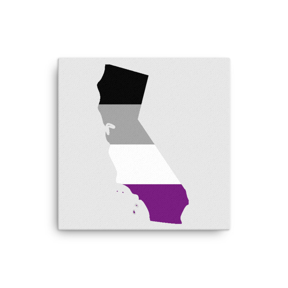 California Asexual Pride Canvas Wall Art 12in×12in Asexual California thin-canvas-_in_-12x12-front-638eaa6a249a4