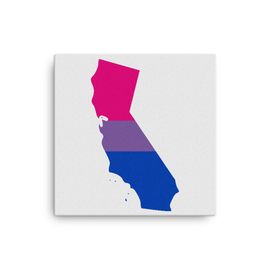 California Bisexual Bi Pride Canvas Wall Art 12in×12in Bisexual California thin-canvas-_in_-12x12-front-638eab964a94c