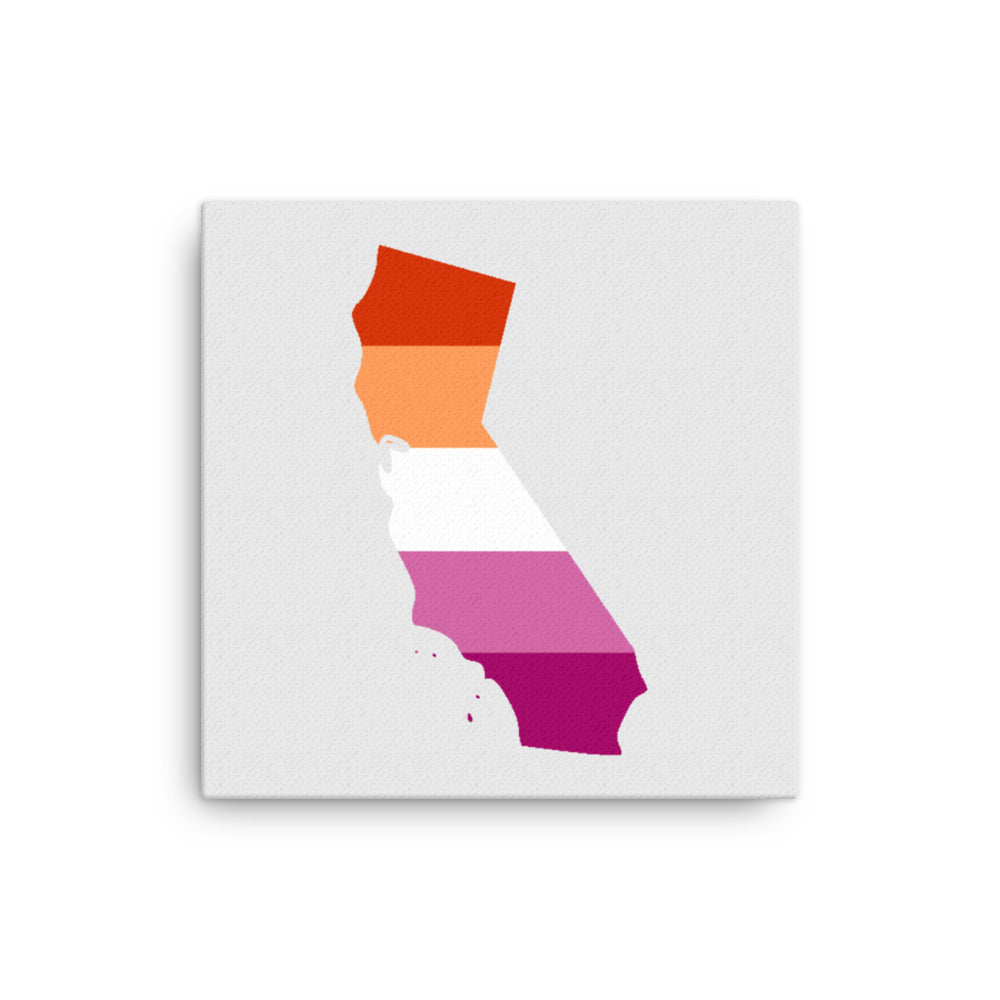 California Lesbian Pride Canvas Wall Art 12in×12in Lesbian California thin-canvas-_in_-12x12-front-638eacf6ee5b1