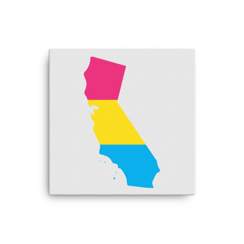 California Pansexual Pan Pride Canvas Wall Art 12in×12in Pansexual California thin-canvas-_in_-12x12-front-638eaead28289