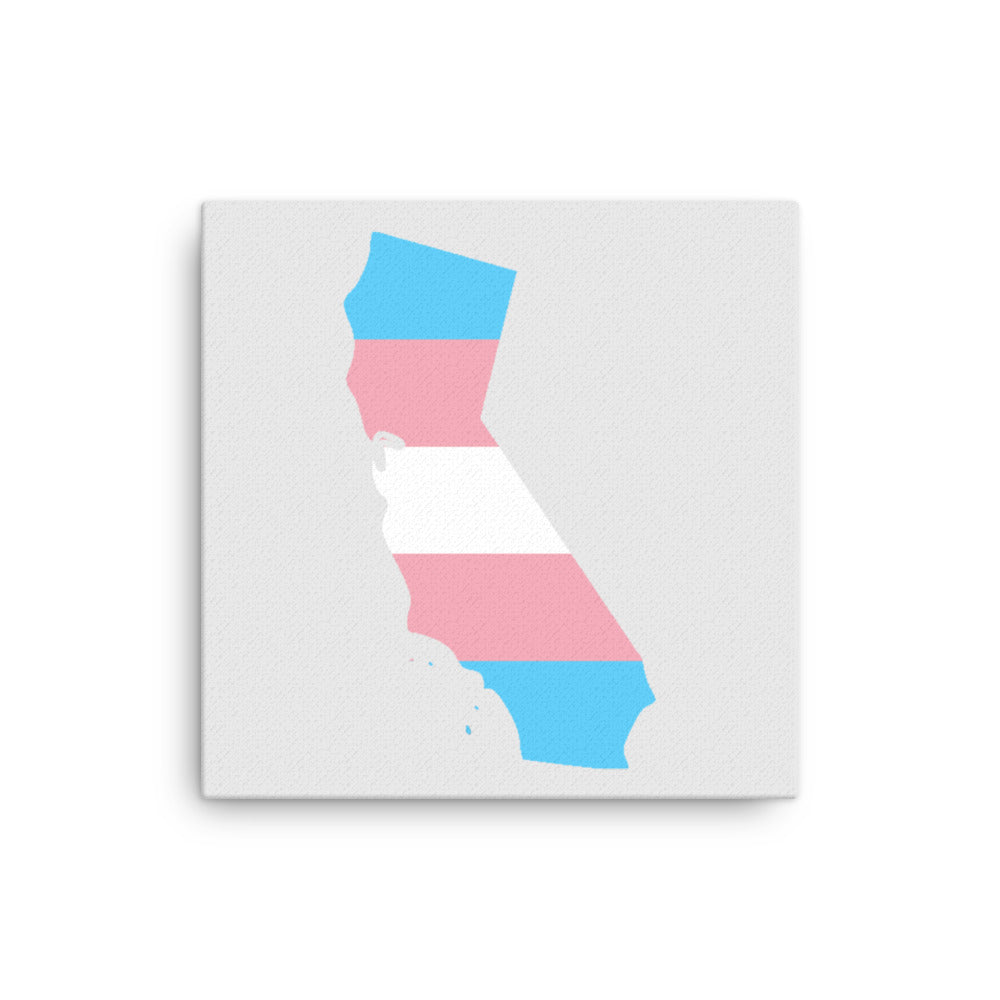 California Transgender Trans Pride Canvas Wall Art 12in×12in Transgender California thin-canvas-_in_-12x12-front-638eb0396f73b