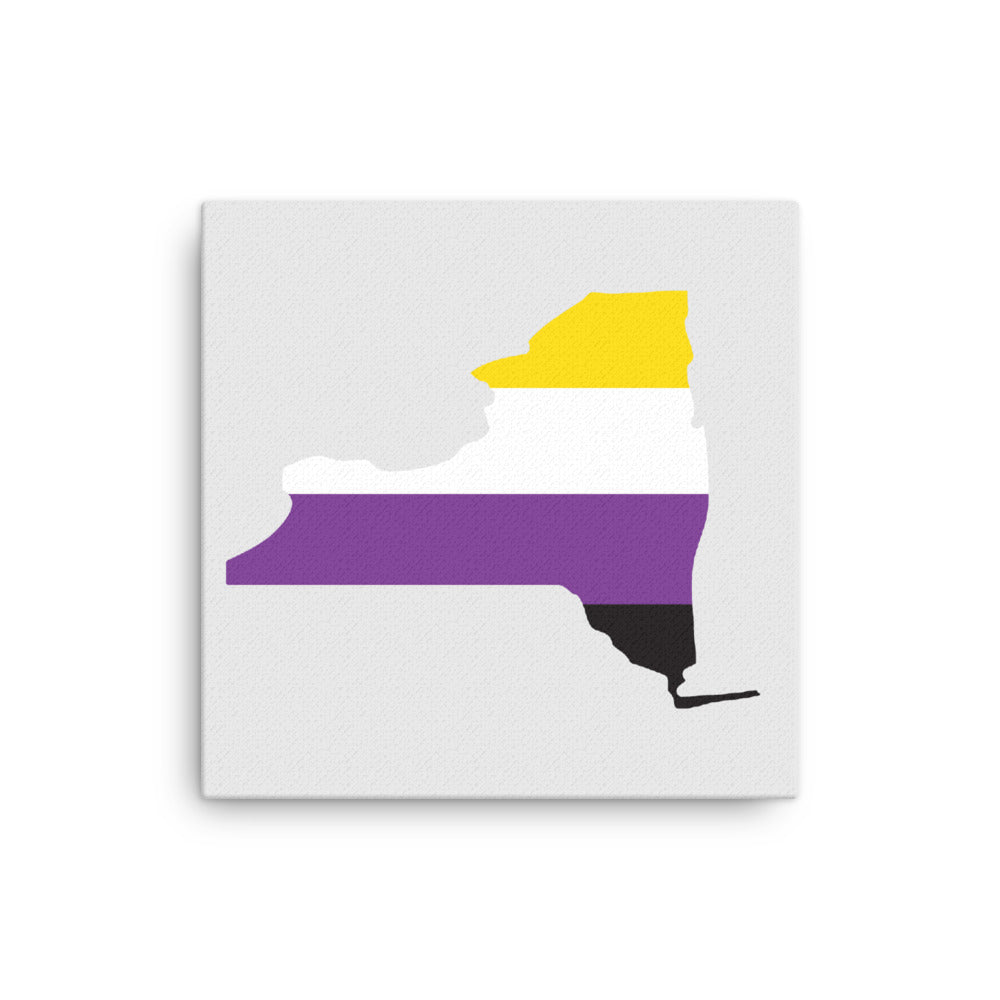 New York Nonbinary Enby Pride Canvas Wall Art 12in×12in Nonbinary New York thin-canvas-_in_-12x12-front-638fd336d2280