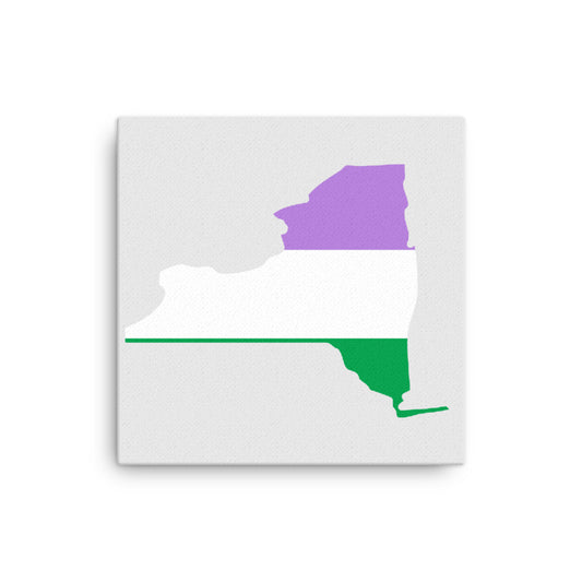 New York Genderqueer Pride Canvas Wall Art 12in×12in Genderqueer New York thin-canvas-_in_-12x12-front-638fd3be243b4