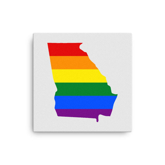 Georgia LGBTQ Pride Canvas Wall Art 12in×12in Pride Georgia thin-canvas-_in_-12x12-front-639263e472bc4