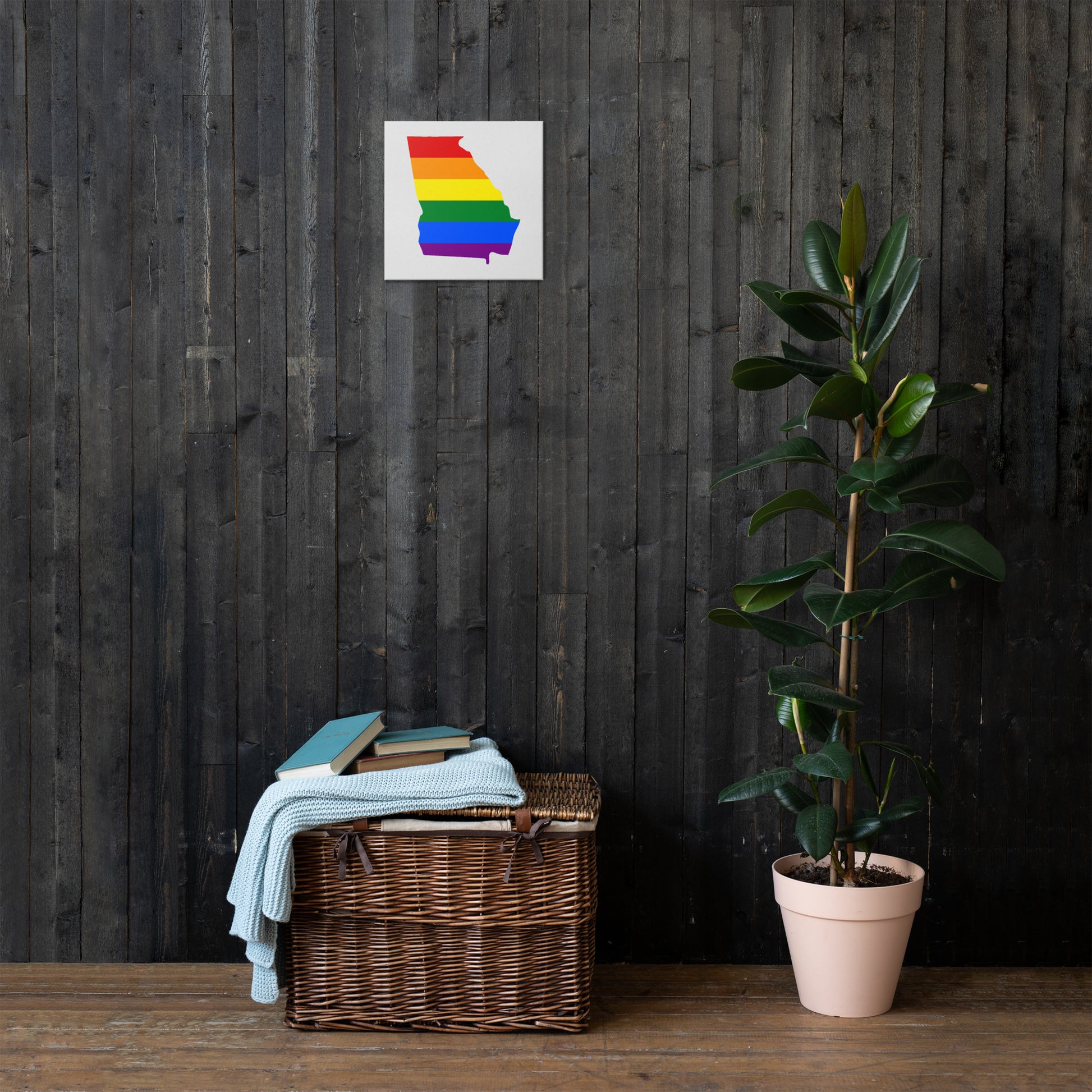 Georgia LGBTQ Pride Canvas Wall Art thin-canvas-_in_-12x12-front-63926549d96d7