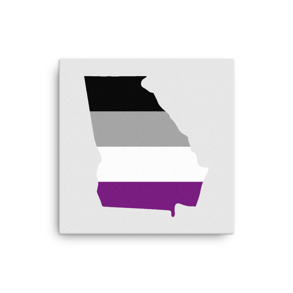 Georgia Asexual Ace Pride Canvas Wall Art 12in×12in Asexual Georgia thin-canvas-_in_-12x12-front-639289fb8aee8