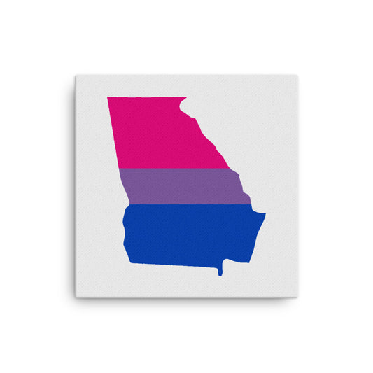 Georgia Bisexual Bi Pride Canvas Wall Art 12in×12in Bisexual Georgia thin-canvas-_in_-12x12-front-639293f67c908