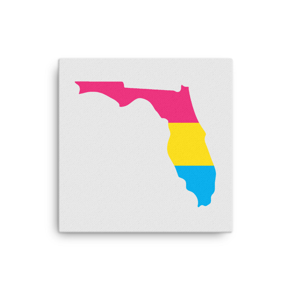 Florida Pansexual Pan Pride Canvas Wall Art 12in×12in Pansexual Florida thin-canvas-_in_-12x12-front-63991b4131f74