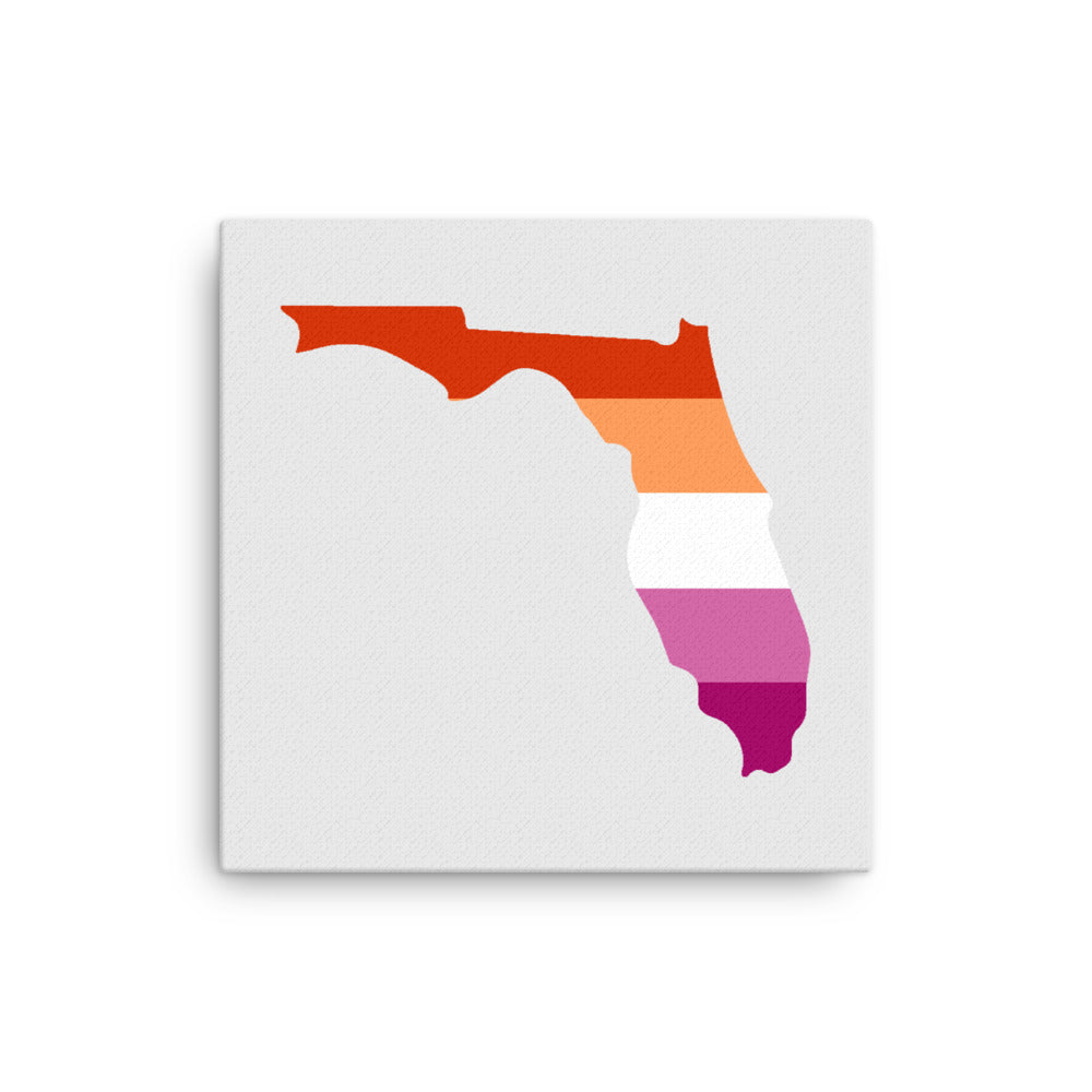 Florida Lesbian Pride Canvas Wall Art 12in×12in Lesbian Florida thin-canvas-_in_-12x12-front-63991c590e0fe