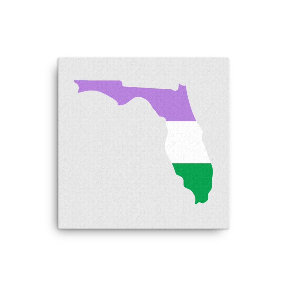 Florida Genderqueer Pride Canvas Wall Art 12in×12in Genderqueer Florida thin-canvas-_in_-12x12-front-63991cfd8678d