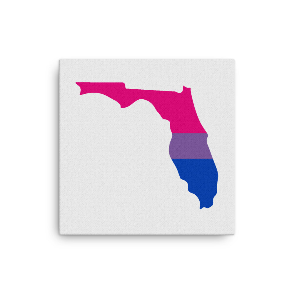 Florida Bisexual Bi Pride Canvas Wall Art 12in×12in Bisexual Florida thin-canvas-_in_-12x12-front-63991fad6c4c0