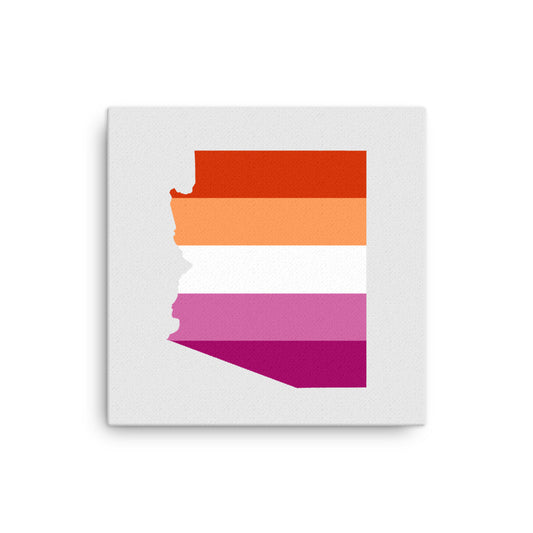 Arizona Lesbian Pride Canvas Wall Art 12in×12in Lesbian Arizona thin-canvas-_in_-12x12-front-63abad68c53ad