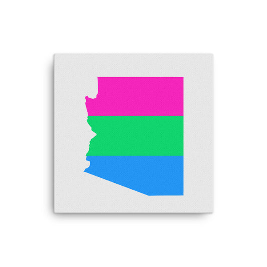 Arizona Polysexual Poly Pride Canvas Wall Art 12in×12in Polysexual Arizona thin-canvas-_in_-12x12-front-63acf1a10a32f