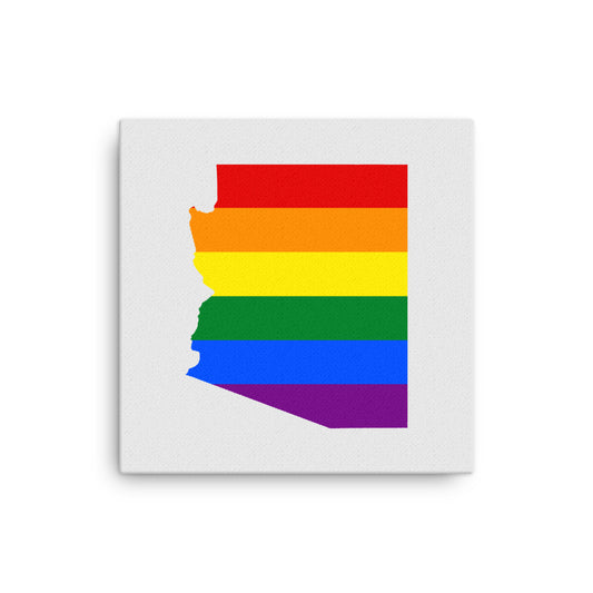 Arizona LGBTQ Pride Canvas Wall Art 12in×12in Pride Arizona thin-canvas-_in_-12x12-front-63acf3450a788