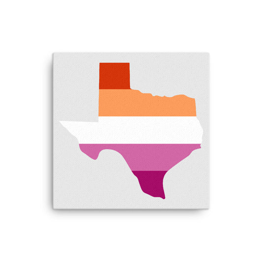 Texas Lesbian Pride Canvas Wall Art 12in×12in Lesbian Texas thin-canvas-_in_-12x12-front-63e064ea4a720