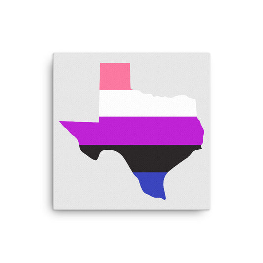 Texas Genderfluid Pride Canvas Wall Art 12in×12in Genderfluid Texas thin-canvas-_in_-12x12-front-63ead0dda3ddc