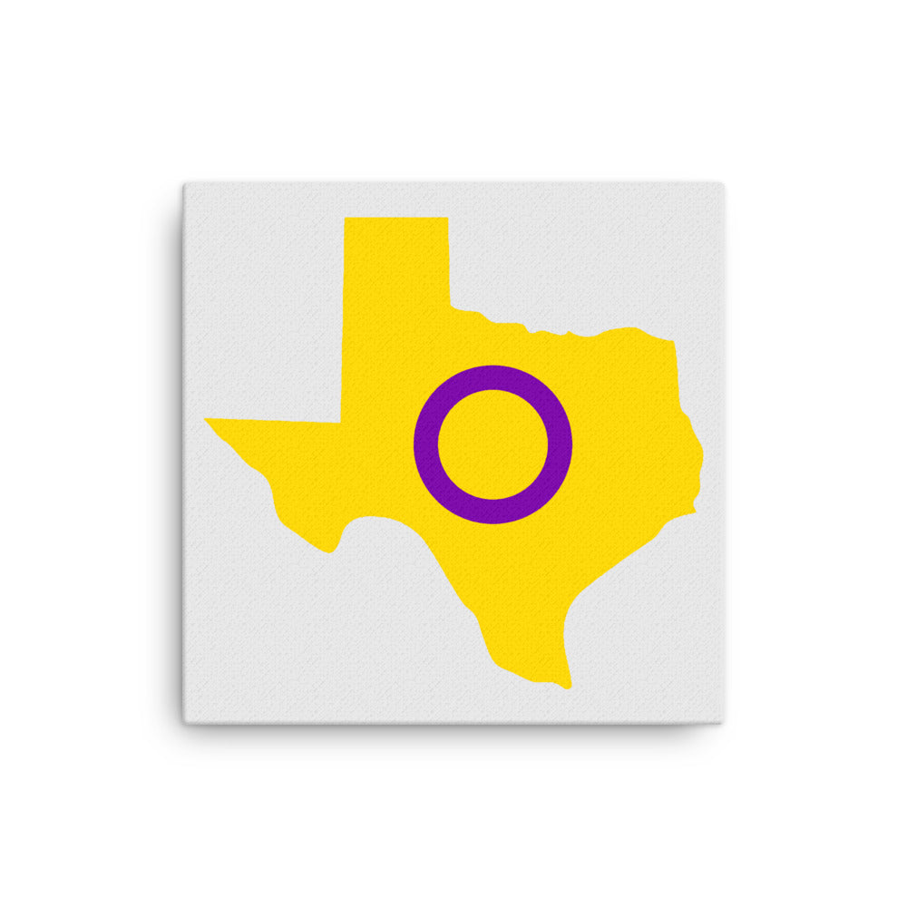 Texas Intersex Pride Canvas Wall Art 12in×12in Intersex Texas thin-canvas-_in_-12x12-front-63ead48fd02f8