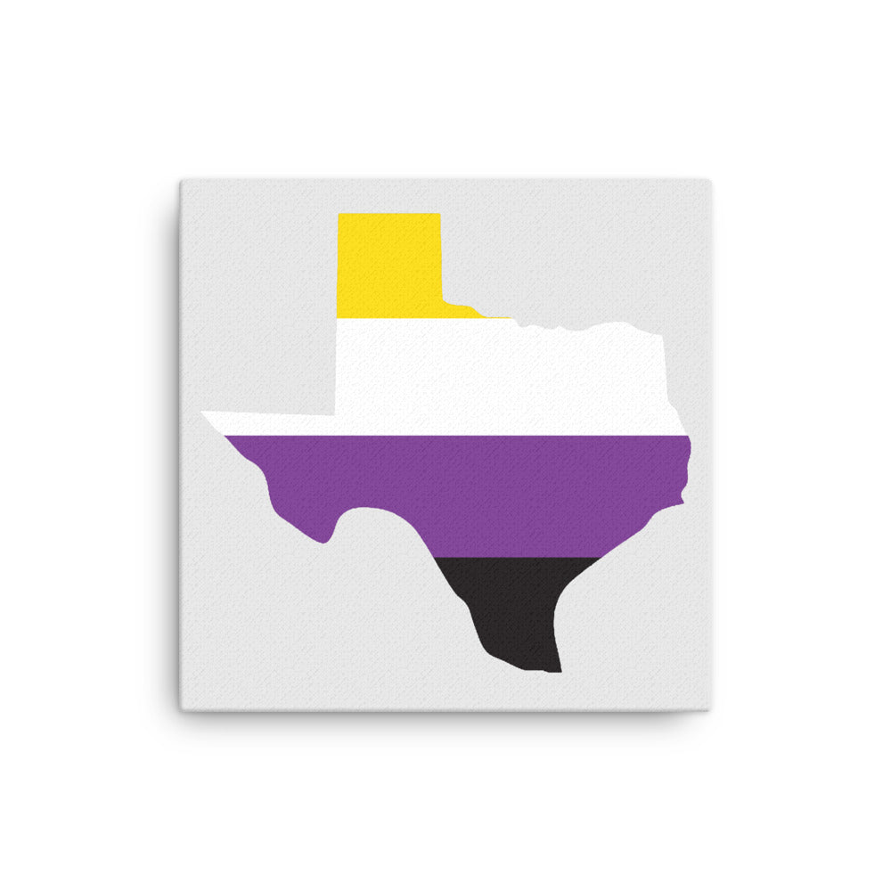 Texas Nonbinary Enby Pride Canvas Wall Art 12in×12in Nonbinary Texas thin-canvas-_in_-12x12-front-63ead5f79d340