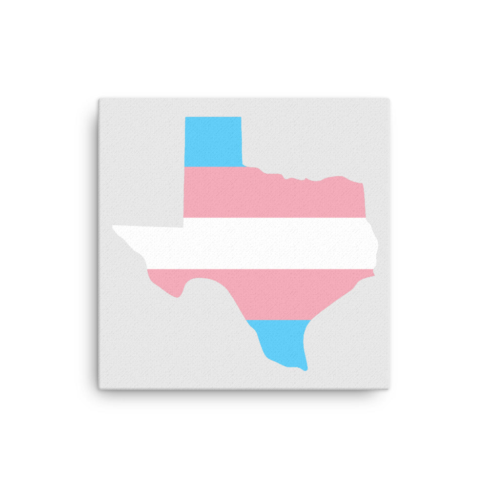 Texas Transgender Trans Pride Canvas Wall Art 12in×12in Transgender Texas thin-canvas-_in_-12x12-front-63eadc019f4e7