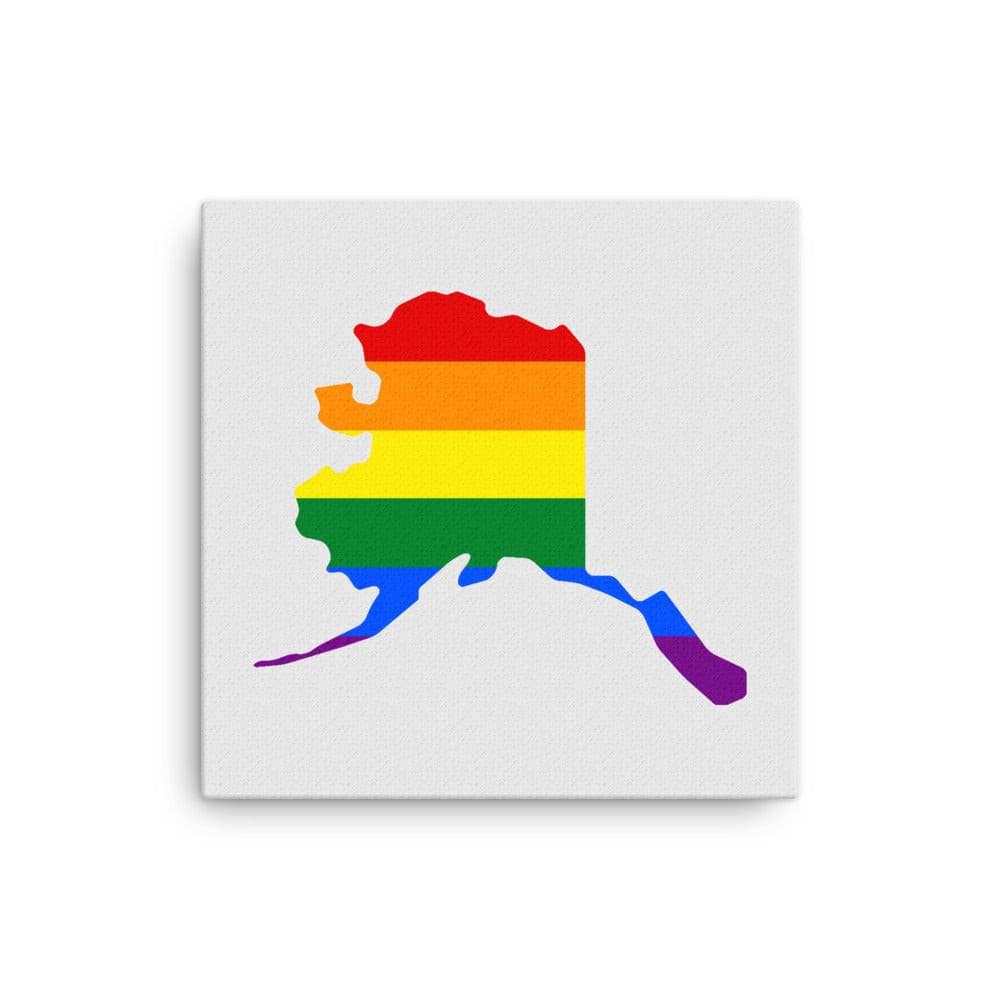 Alaska LGBTQ Pride Canvas Wall Art 12in×12in Pride thin-canvas-_in_-12x12-front-6408c9ad38954