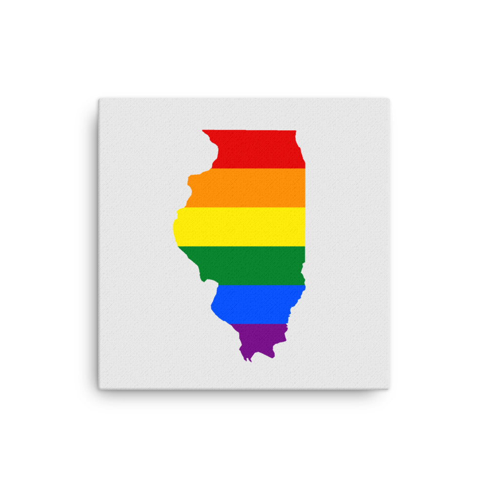 Illinois LGBTQ Pride Canvas Wall Art 12″×12″ Pride Illinois thin-canvas-_in_-12x12-front-640938b15a61b