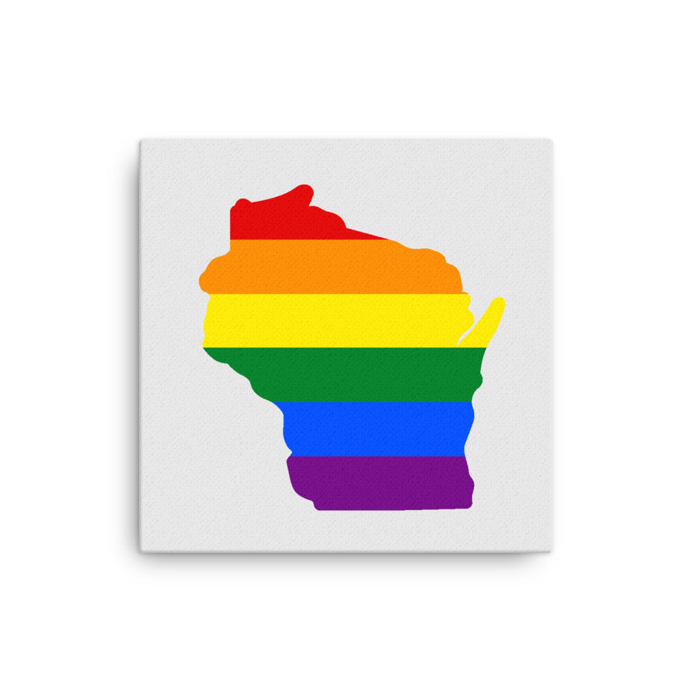 Wisconsin LGBTQ Pride Canvas Wall Art 12″×12″ Pride Wisconsin thin-canvas-_in_-12x12-front-640942ad8fa35