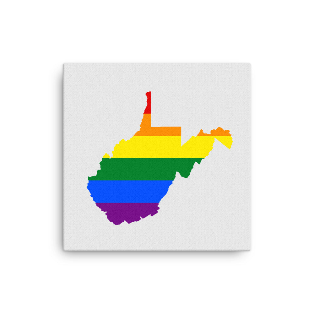 West Virginia LGBTQ Pride Canvas Wall Art thin-canvas-_in_-12x12-front-640945d62a130