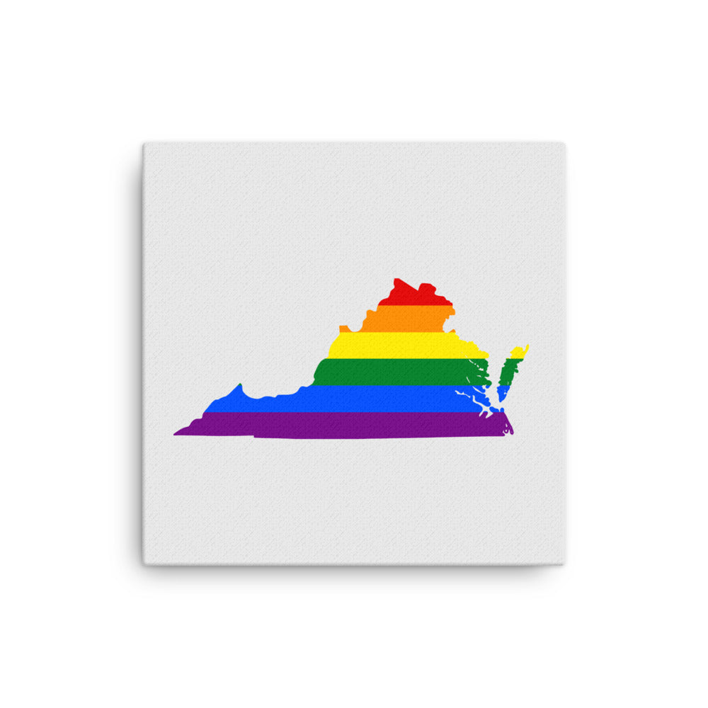 Virginia LGBTQ Pride Canvas Wall Art 12″×12″ Pride Virginia thin-canvas-_in_-12x12-front-641b530719569