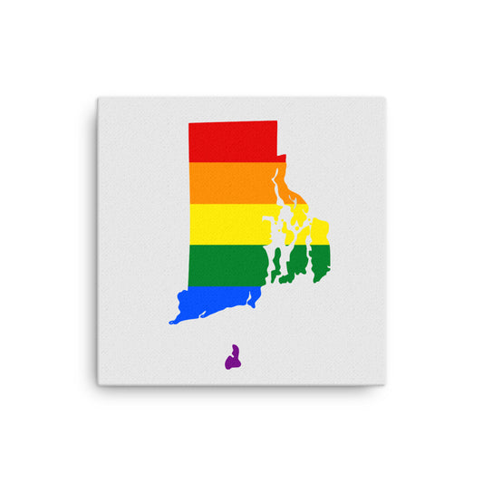 Rhode Island LGBTQ Pride Canvas Wall Art 12″×12″ Pride Rhode Island thin-canvas-_in_-12x12-front-642317ae8bb27