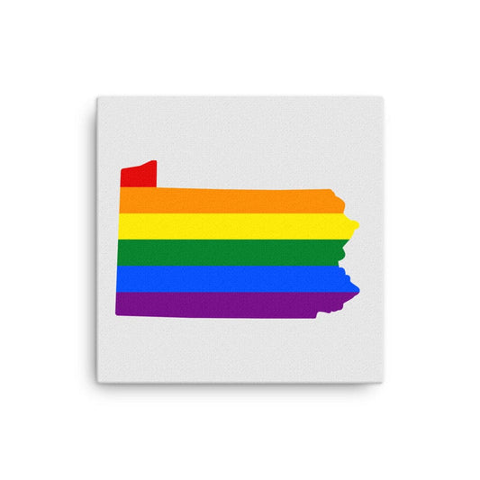 Pennsylvania LGBTQ Pride Canvas Wall Art 12″×12″ Pride Pennsylvania thin-canvas-_in_-12x12-front-64232f21afa6b