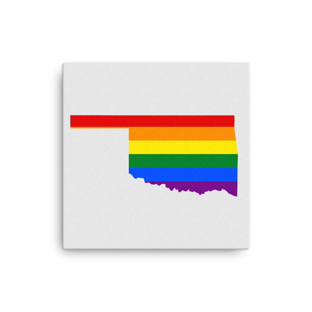 Oklahoma LGBTQ Pride Canvas Wall Art thin-canvas-_in_-12x12-front-6424cac230b65