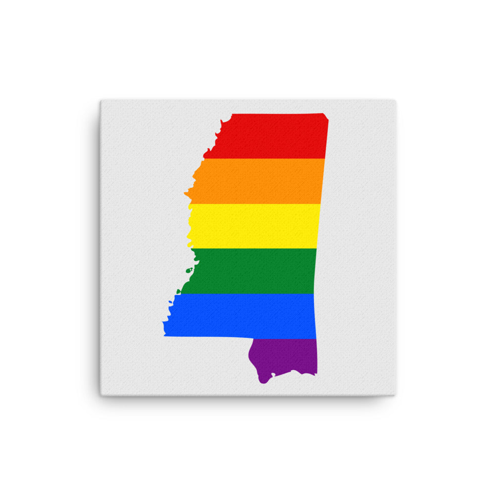 Mississippi LGBTQ Pride Canvas Wall Art 12″×12″ Pride Mississippi thin-canvas-_in_-12x12-front-642e1d48808c4