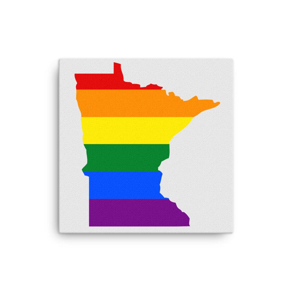 Minnesota LGBTQ Pride Canvas Wall Art 12″×12″ Pride Minnesota thin-canvas-_in_-12x12-front-642e1e457ca7d