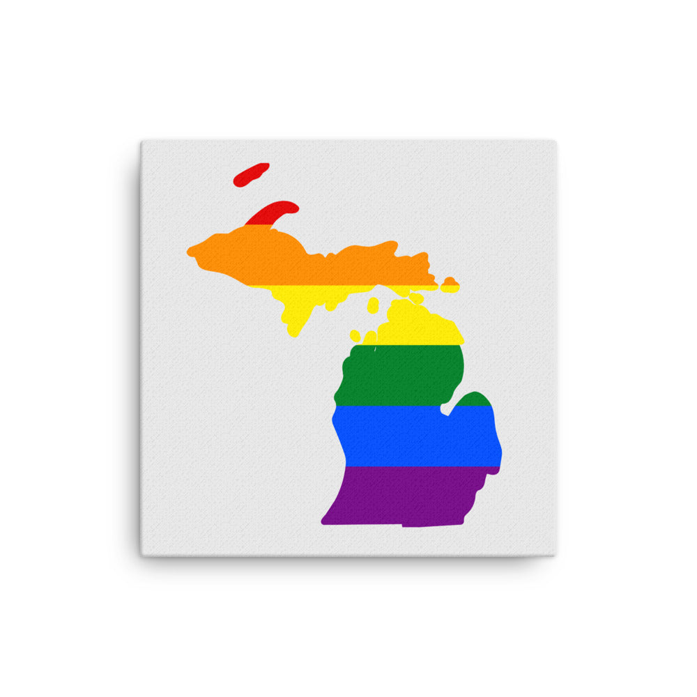 Michigan LGBTQ Pride Canvas Wall Art 12″×12″ Pride Michigan thin-canvas-_in_-12x12-front-642e1f590c475